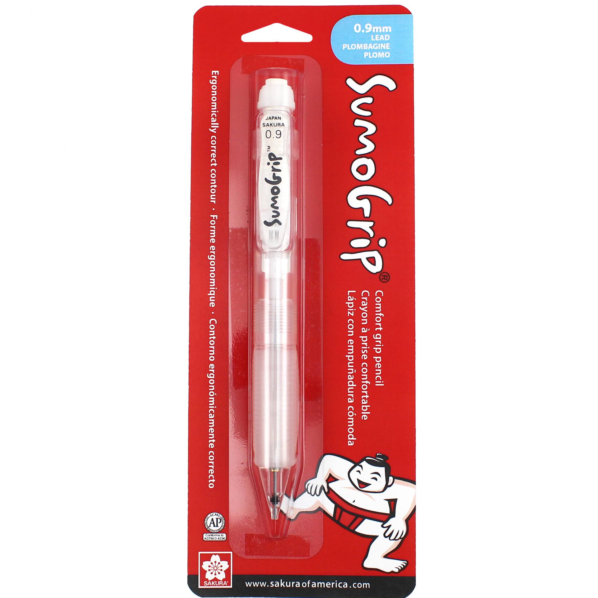 Sakura® SumoGrip® 0.9mm White Transculent Comfort Grip Mechanical Pencil